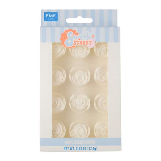 PME Cake Sweet Street® Rose Icing Decorations, 12ct.
